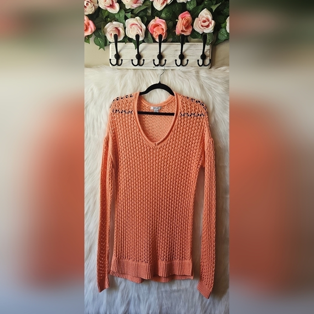 Hampshire Studio Vintage Extra Long Crochet Sweater